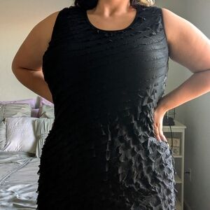 NWT Macy's Elementz Black Ruffle Dress
